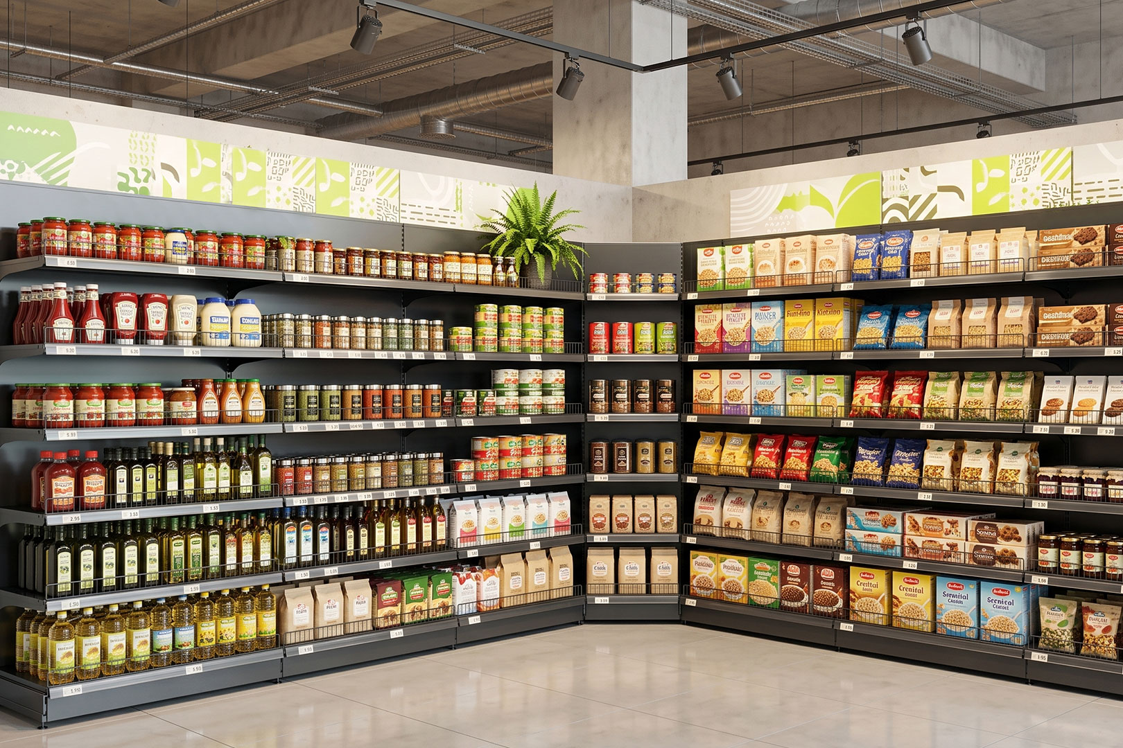 Wall-mounted internal corner shelving unit with shelves Wall-mounted internal corner shelving unit with shelves