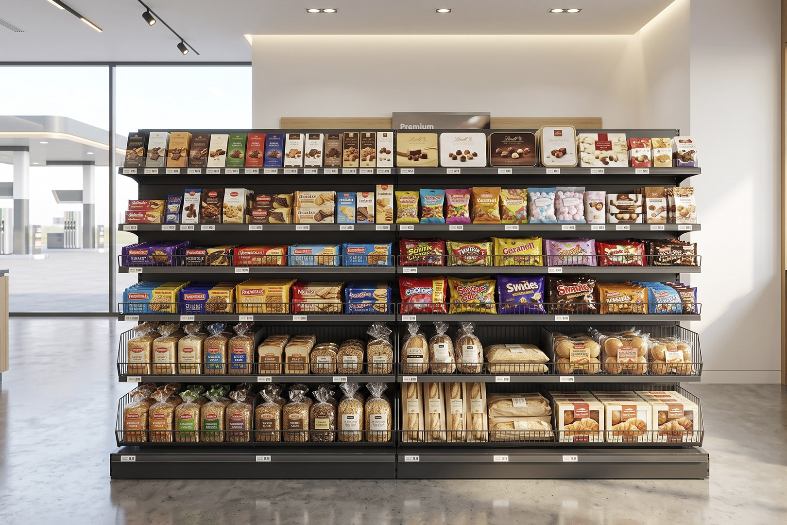 Wall shelving with baskets Wall shelving with baskets