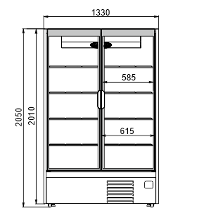 Refrigerated cabinets Kansas A1SG 080 HT 2HD 205-D1200A-133