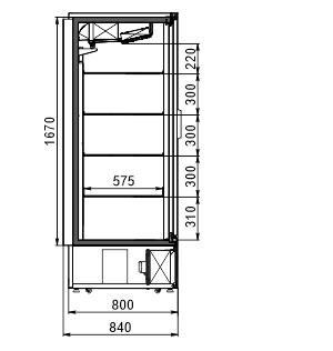 Refrigerated cabinets Kansas A1SG 080 HT 2HD 205-D1200A-133