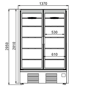 Refrigerated cabinets Kansas A2 SG 080 LT 2HD 205-D1200A-137