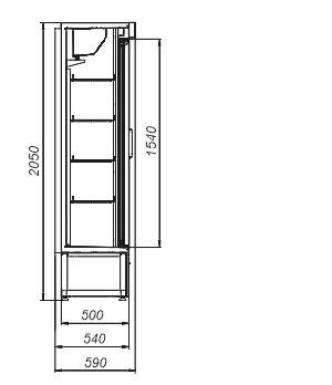 Refrigerated cabinets Kansas A1SG 050 MT/HT SD 210-D800A-132