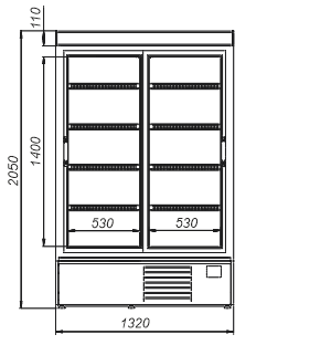 Refrigerated cabinets Kansas A1SG 050/080 MT/HT SD 210-D800/D1200A-132