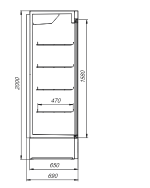 Refrigerated cabinets Kansas A1SG 065 MT/HT 1HD 210-D500A-065