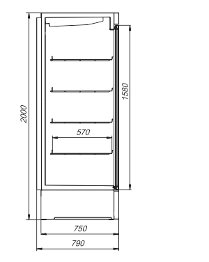 Refrigerated cabinets Kansas A1SG 075 MT/HT 1HD 210-D600A