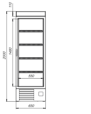 Refrigerated cabinets Kansas A1SG 075 MT/HT 1HD 210-D600A-065