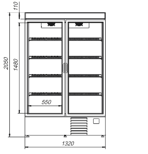 Refrigerated cabinets Kansas A1SG 065/075/085 MT/HT 2HD 210-D1000/D1200/D1600 A-132