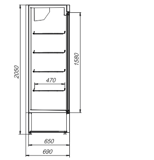 Refrigerated cabinets Kansas A1SG 065 MT/HT 2HD 210-D1000 A-132