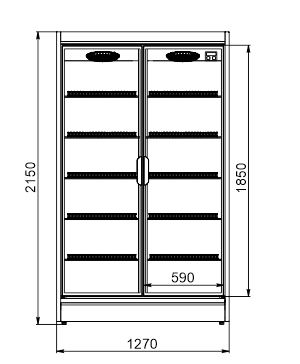 Refrigerated cabinets Kansas A1SG 075 HT 2HD 215-D1500A-127