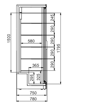 Refrigerated cabinets Kansas A1SG 075 HT 2HD 215-D1500A-127