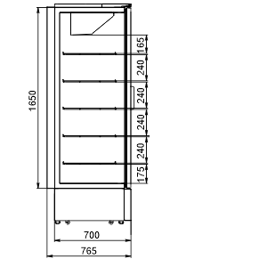 Refrigerated cabinets Kansas A1SG 076 HT 1HD 200-D500-067 