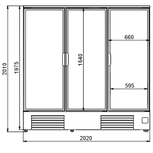  Refrigerated cabinets Kansas A1SG 076 HT 3HD 200-D1650-200