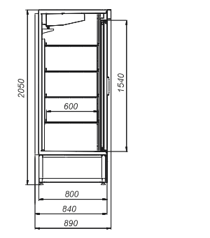 Refrigerated cabinets Kansas A1SG 080 MT/HT SD 210-D1200A-132