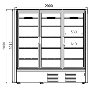 Refrigerated cabinets Kansas A1SG 080 LT 3HD 205-D1850A-200