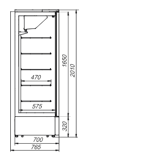 Refrigerated cabinets Kansas AZG 076 LT 3HD 200-D1650-200