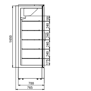 Refrigerated cabinets Kansas A1SG 076 LT 2HD 200-D1000-135