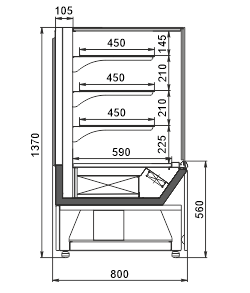 Confectionery counters Dakota AС 080 patisserie OS 137-DLA Confectionery counters Dakota AС 080 patisserie OS 137-DLA