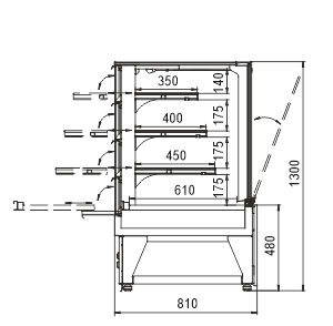 Confectionery counters Dakota AС 081 patisserie OSPD 130-DLA