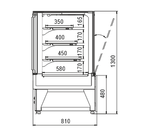Confectionery counters Dakota AС 081 patisserie OSP 130-DLA