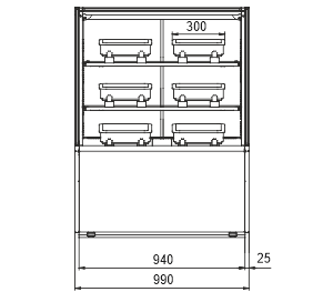 Confectionery counters Dakota AС 081 patisserie 2 OSP 130-DLA Confectionery counters Dakota AС 081 patisserie 2 OSP 130-DLA