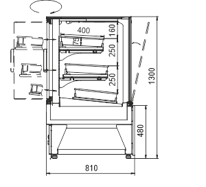 Confectionery counters Dakota AС 081 patisserie 2 OSP 130-DLA