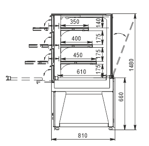 Confectionery counters Dakota AС 081 patisserie OSPD 148-DLA