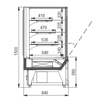 Confectionery counters Dakota AC 084 patisserie OSP 150-DLA