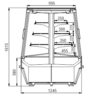 Promotional merchandiser Indiana vision AI 125 MT D 160-DLA (option)
