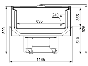 Promotional merchandiser Virginia AC 120 deli self 086-DLA (option)