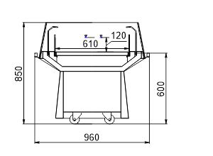 Promotional merchandiser Virginia AK 100 deli self 083-DLA