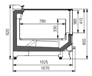Frozen foods units Alaska wall MH 100 LT C 094-DLM (option)