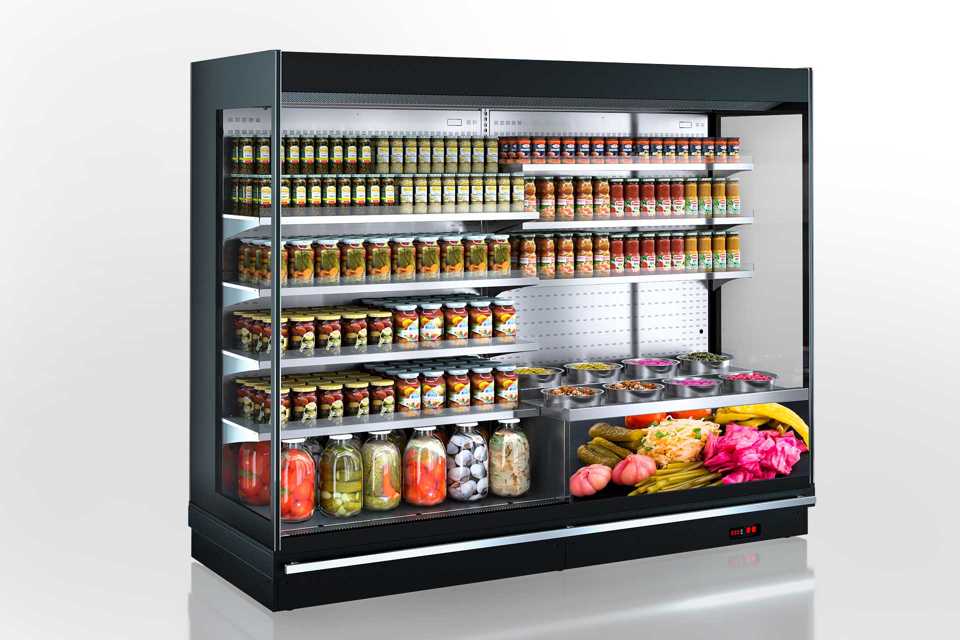Refrigerated multideck cabinets Louisiana MV 095 pickles MT О 210-DLM