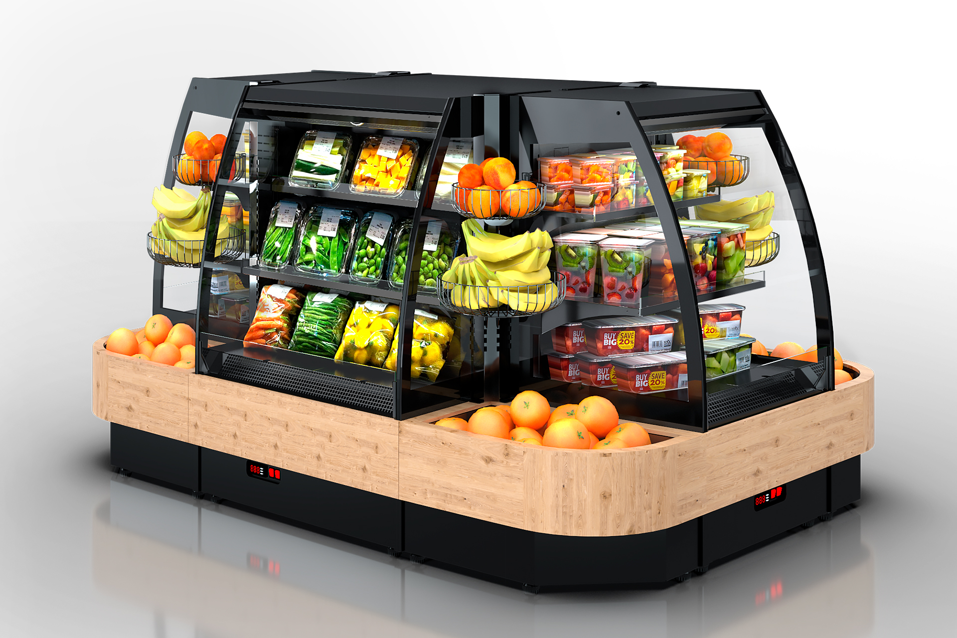 Semi-vertical cabinets Indiana eco NSV 070 O 130-ES-90 - left/right angular elements