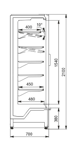Refrigerated multideck cabinets Indiana medium-FG AV 070 MT D 210 DLM/DLA Refrigerated multideck cabinets Indiana medium-FG AV 070 MT D 210 DLM/DLA