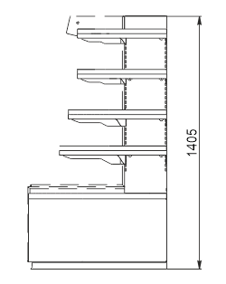 Semi-vertical cabinets Indiana eco cube 2 NSV 070 O 140-ES-90-right angular elements