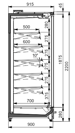 Refrigerated multideck cabinets Indiana 3 MV 090 MT D 220-DLM(sliding/hinged doors) Refrigerated multideck cabinets Indiana 3 MV 090 MT D 220-DLM(sliding/hinged doors)