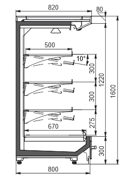 Thermal multideck cabinets Indiana eco NV 080 heat O 160 option