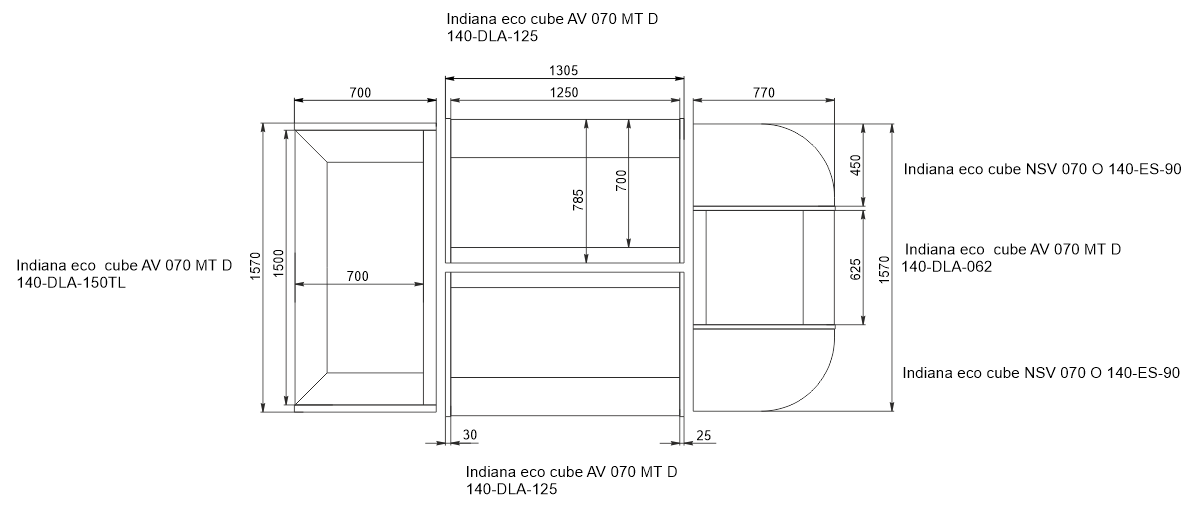 Indiana eco cube ASV 070 MT D A