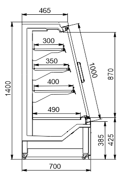 Semi-vertical cabinets Indiana eco cube ASV 070 MT D 140 DLA 150 TL