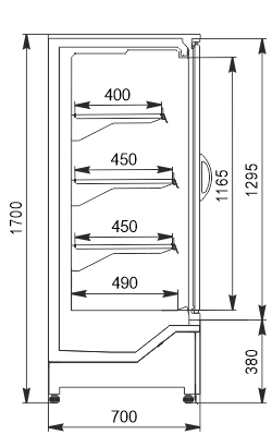 Refrigerated multideck cabinets Indiana 2 cube ASV 070 MT D 170-DLA