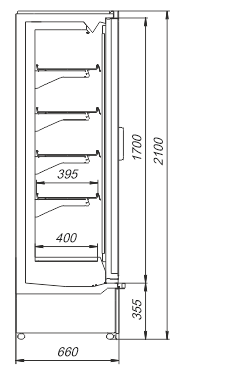 Multideck cabinets Indiana medium 2-FG AV 066 LT D 210-DLA