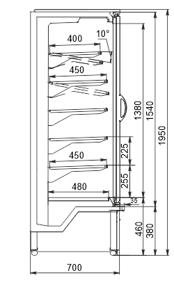 Refrigerated multideck cabinets Indiana medium 2 AV 070 MT D 195 DLA