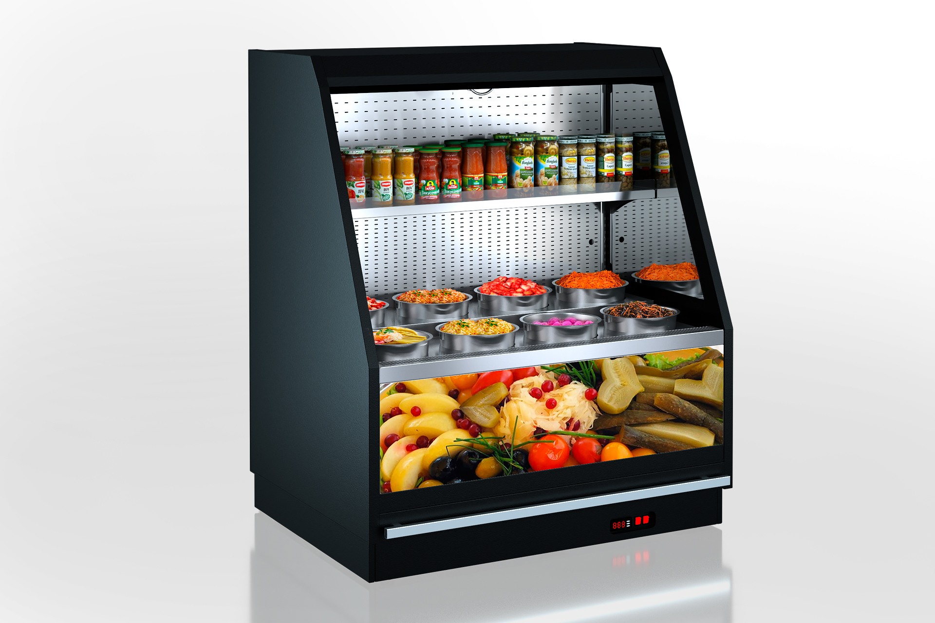 Refrigerated semi-vertical cabinets Louisiana eco MSV 095 pickles O 160-DLM