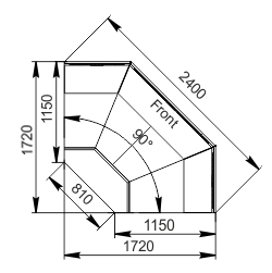 Angular element Missouri cold diamond MC 115 deli OS 121-DLM/DLA-ES90