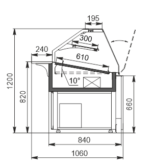 Refrigerated counters Missouri AK 084 bakery OS 120-DLA Refrigerated counters Missouri AC 084 bakery OS 120-DLA (option)