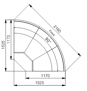 Angular element Missouri MC 120 deli OS 120-DLM-ER90
