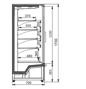 Semi-vertical cabinets Indiana eco medium ASV 070 MT D 170-DLM/DLA