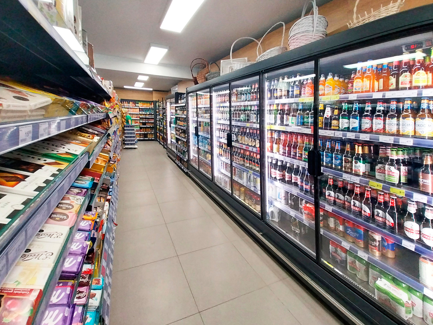 Refrigerated multideck cabinets Indiana 2 MV 080 MT D 220-DLM-DLMA, convenience store Groszek, Poland Refrigerated multideck cabinets Indiana 2 MV 080 MT D 220-DLM-DLMA, convenience store Groszek, Poland