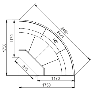 Angular element Missouri cold diamond MC 117 deli OS 121-DLM/DLA-ER90