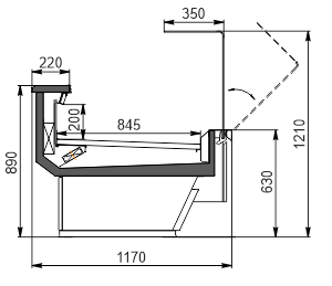 Refrigerated counters Missouri cold diamond MC 117 deli OS 121-DLM/DLA